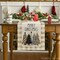 Watercolor Brown Buffalo Plaid Christmas Trees Merry Xmas Table Runner, Seasonal Winter Holiday Kitchen Dining Table Decoration for Home Party Decor 13 x 72 Inch